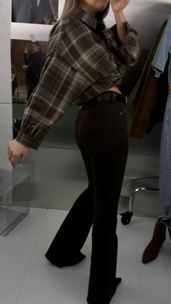 Брюки джинсовые женские арт.: 73056-7 цвет "шоколад"