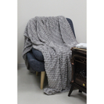 Плед 150*200см «Pompon», цвет светло-серый, микрофлис, 240 гр/м²