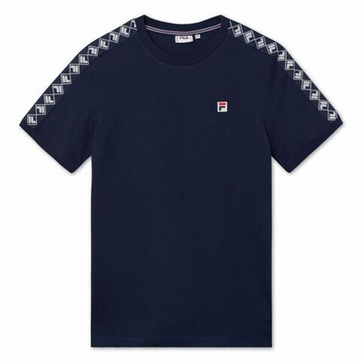 Мужская теннисная футболка Fila Horace Ringer Tee Men - black iris