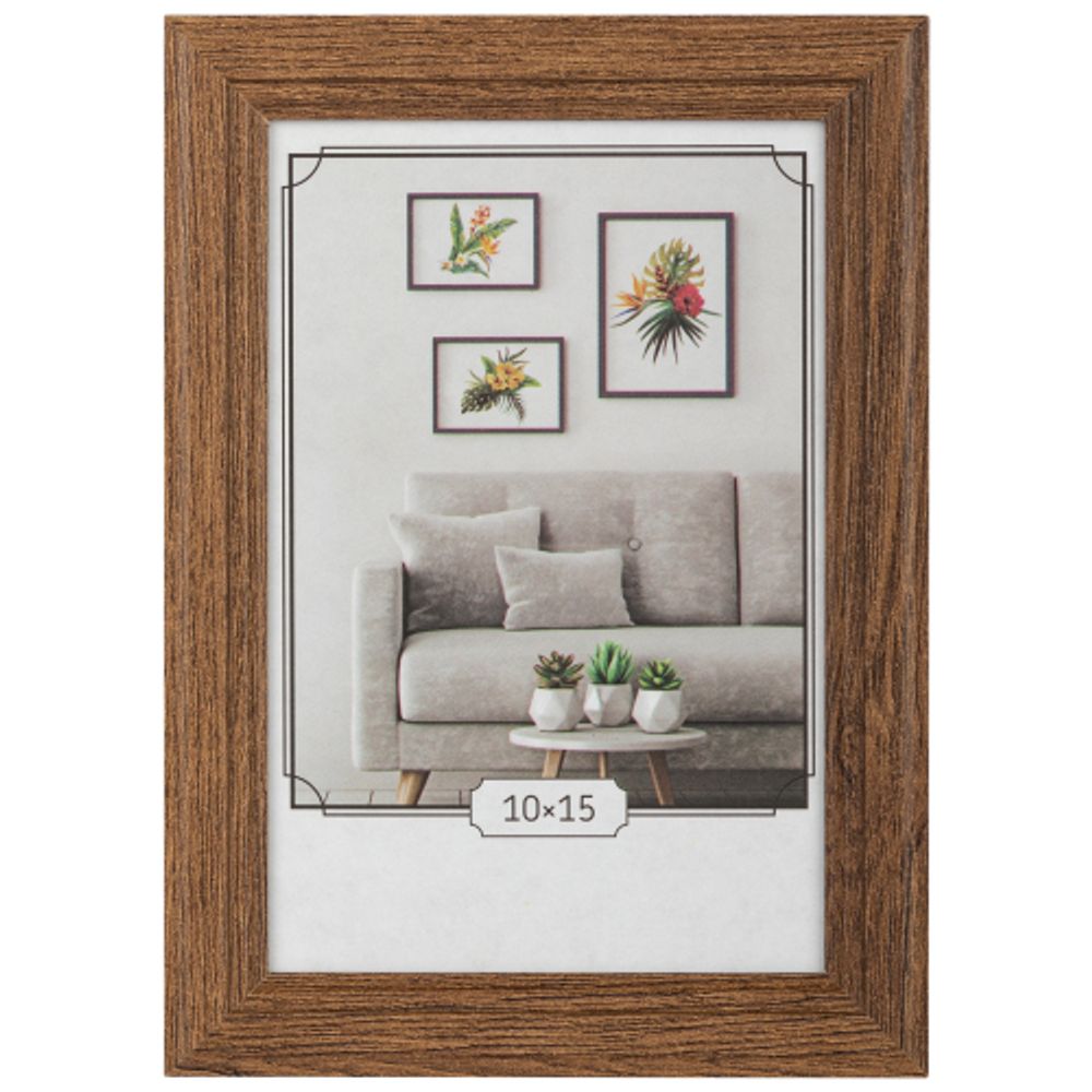 Фоторамка Image Art С22 МДФ универсальная 10х15 цвет мокко вставка прозрачный пластик | Image Art