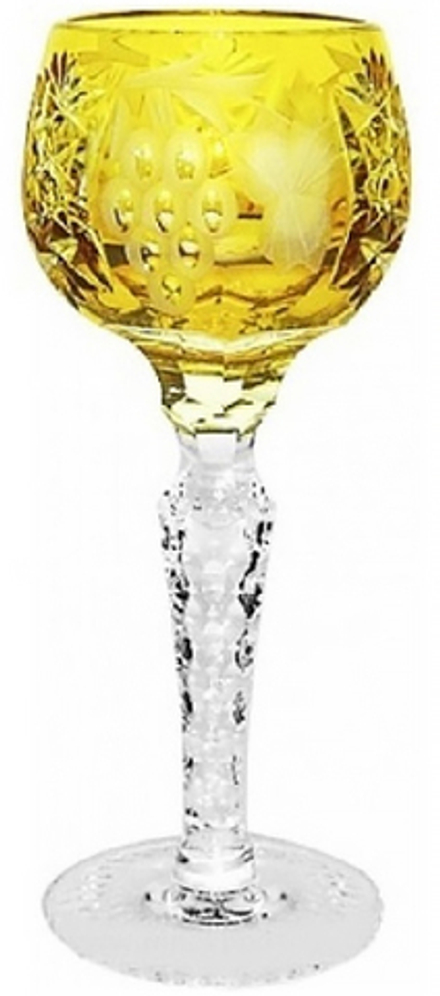 Ajka Crystal Рюмка хрустальная Grape, 60мл, желтые