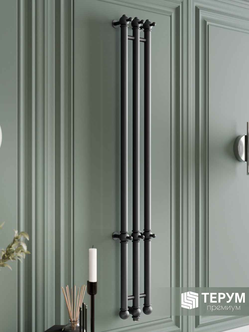 Полотенцесушитель Vintage 3 120х16 Графит