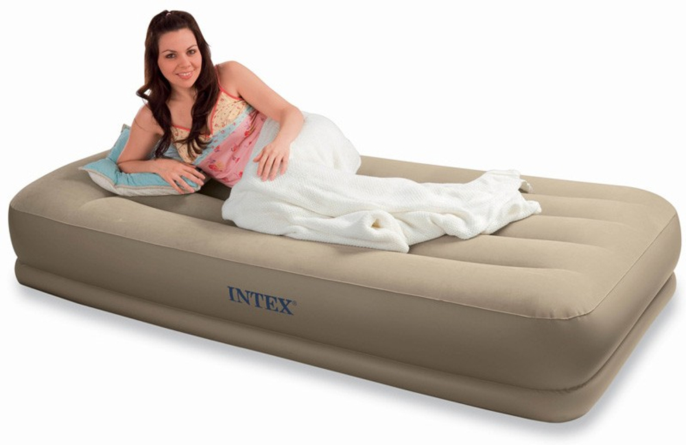 Надувная кровать Intex Pillow Rest Mid-rise, 99x191x38 см.