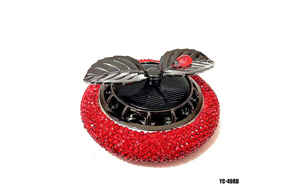 Ароматизатор-игрушка -на торпеду- Божья коровка - солн батар (жидк)- YC-40RD Red