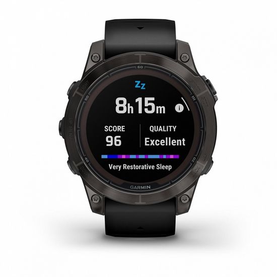 Умные часы Garmin Fenix 7 Pro Sapphire Solar титановый угольно-серый DLC с черным ремешком