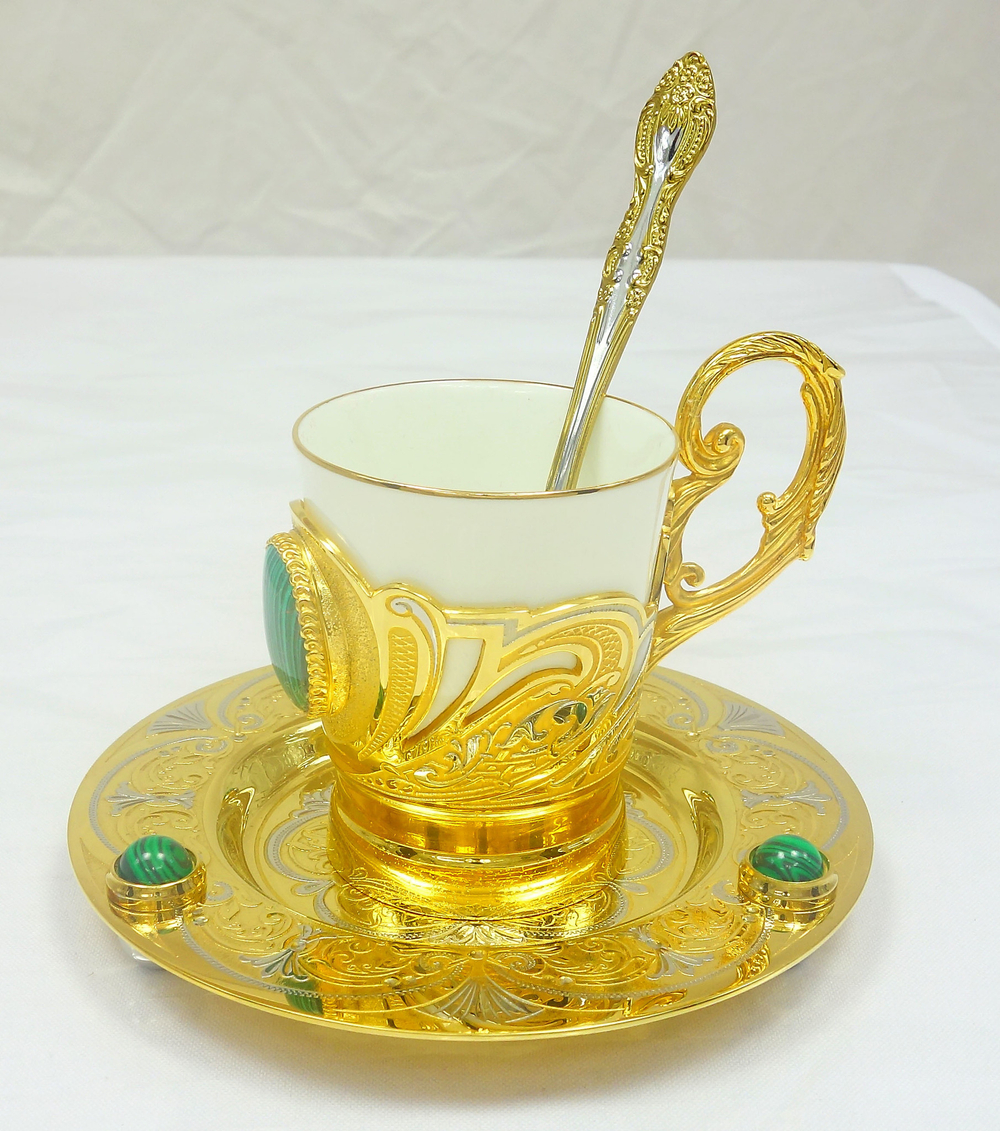 Кофейный набор "Малахит"