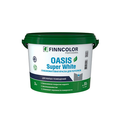FINNCOLOR Oasis Super White Краска для потолка 3л