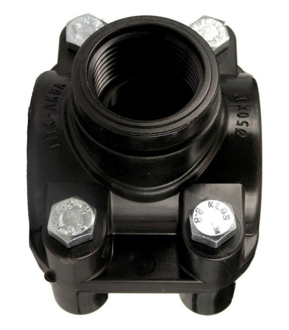 Седелка (ПНД) ПЭ Дн 63х1 1/2 в.р с внутренней резьбой напорная компрессионная