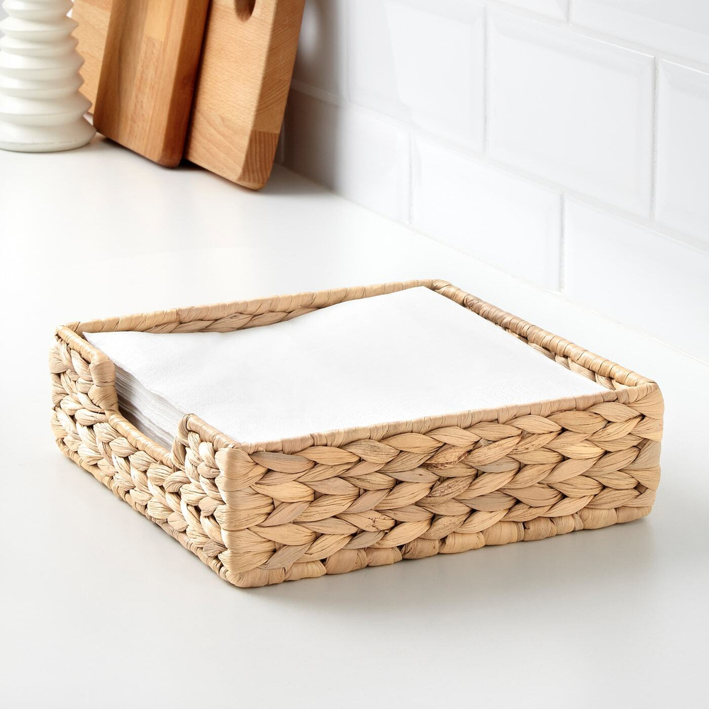 IKEA CISSAN  (ИКЕА СИССАН)  -  Держатель для салфеток, Водяной гиацинт, 23x23 см