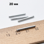 Подвеска Палочка, цвет серебро (родий), размер 20*2 мм, цена за 1 шт