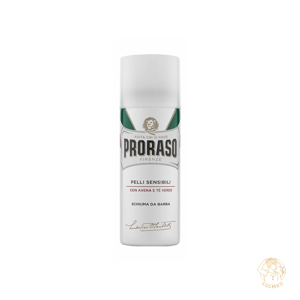 Пена для бритья для чувствительной кожи с зеленым чаем и овсом Proraso 50 мл