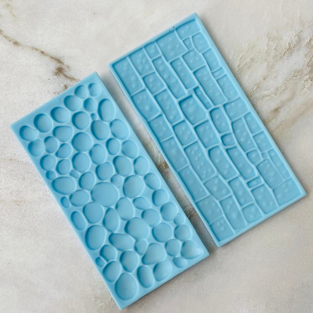 Набор оттисков для мастики и шоколада «Дорога и камень» 2 шт