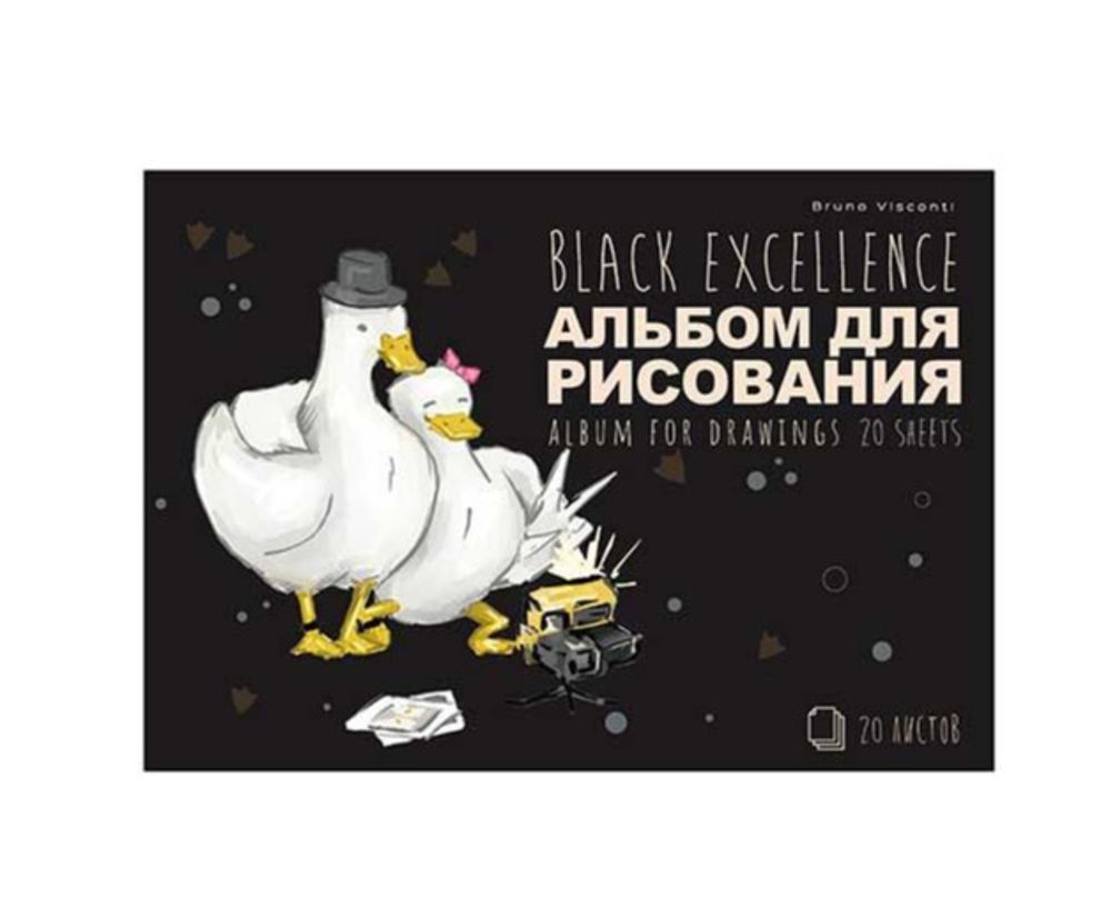 Альбом для рисования А4 20 л. БРУНО ВИСКОНТИ Гуси (1-20-280)