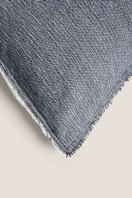 ZARA HOME ЧЕХОЛ ДЛЯ ДЕКОРАТИВНОЙ ПОДУШКИ ИЗ СИНЕЛИ, СИНИЙ