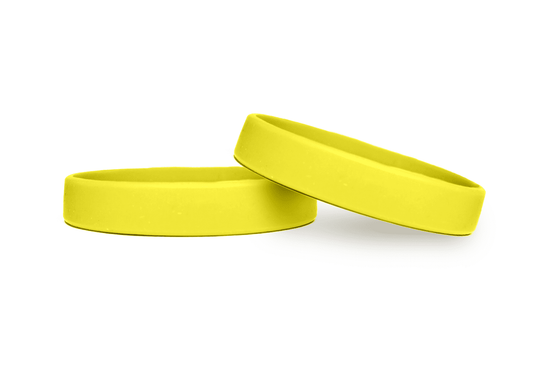 Силиконовый браслет 12мм. Желтый