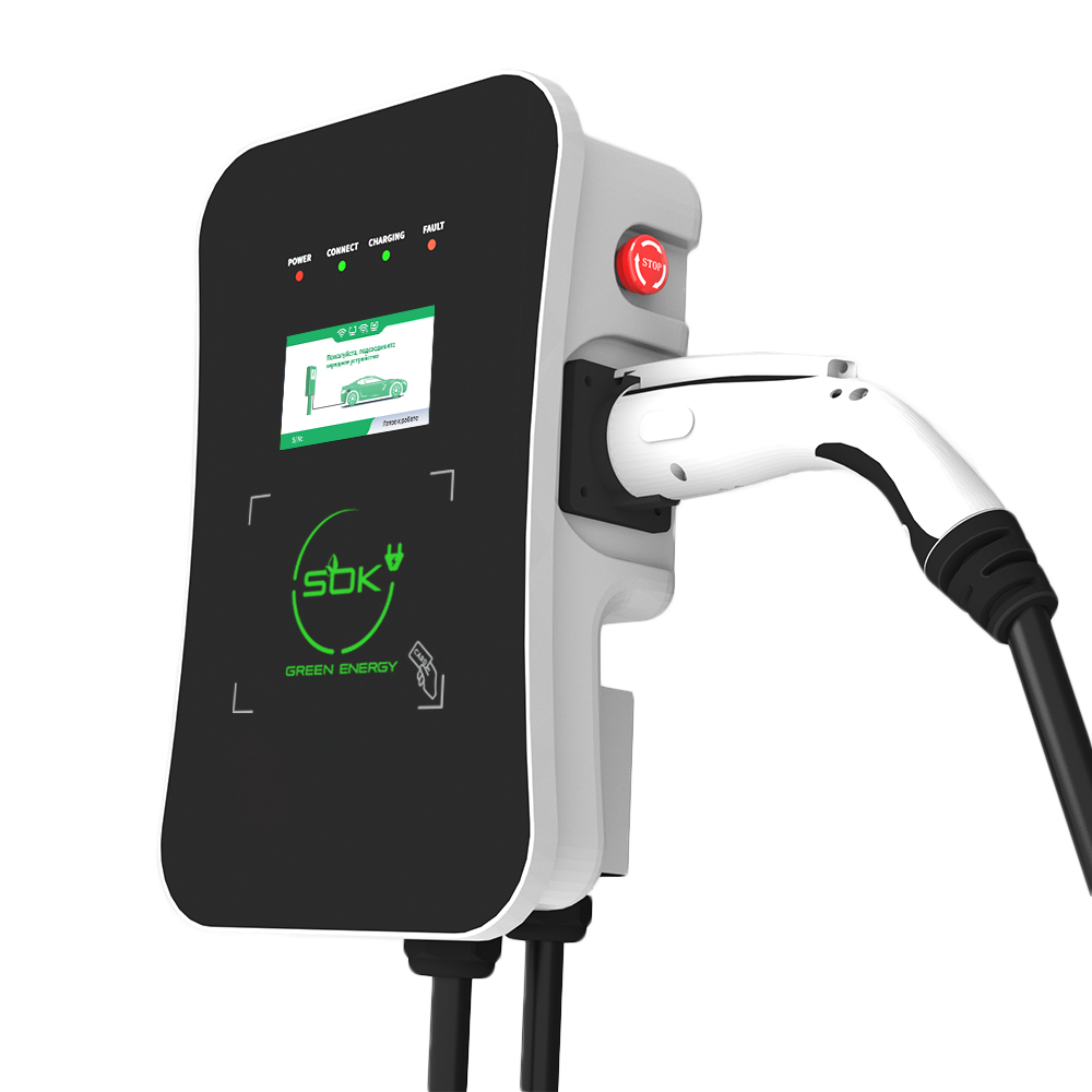 Зарядная станция S'OK Green Energy M3W Series Wallbox EV Charger, 1 фаза, 7 кВт, 32a/220v (SM3W10732542-7wf)