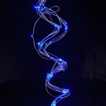 Электрогирлянда проволока нитки одноцвет. син., не мигает 100л, 1 м