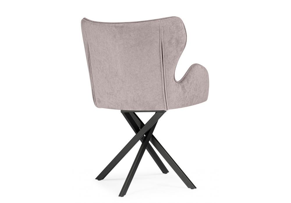 Стул на металлокаркасе Woodville Карлайл латте brendy smoke 04, черный, ножки черные