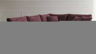 Угловой диван Стелф ЭКО Velutto 15 290*185*90 см, пурпурный Велютто Еврокнижка Фиеста