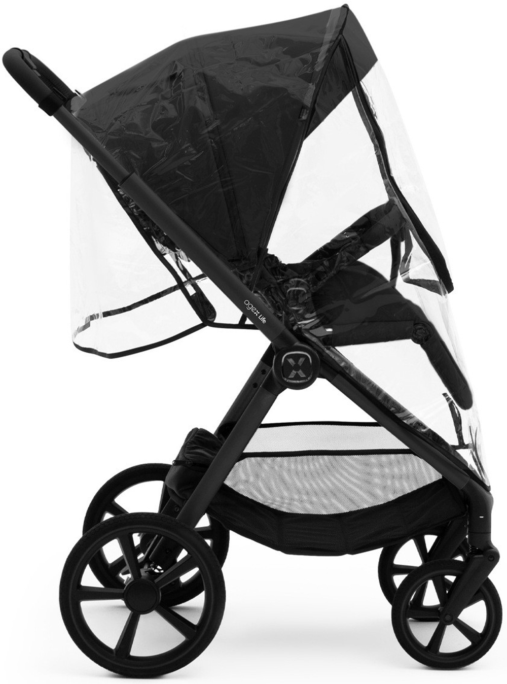 Коляска Agex Life 3 в 1 матовая рама с автокреслом i-Safe Black ALB583 Black (Черный)
