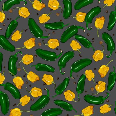 зелёные и жёлтые перцы