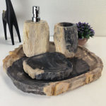 Набор из окаменелого дерева 4 предм Fossil Set NF-63063 поднос 33см*38см