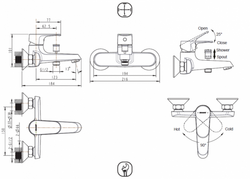 Смеситель для ванны c коротким изливом Bravat Alfa