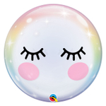 Шар Фольгированный Ресницы Bubble Прозрачный (Ассорти)