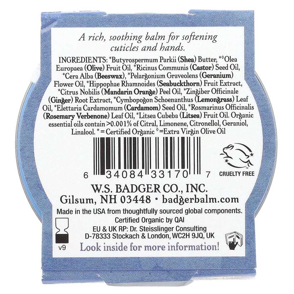 Badger, масло ши для ухода за кутикулой, 21 г (0,75 унции)
