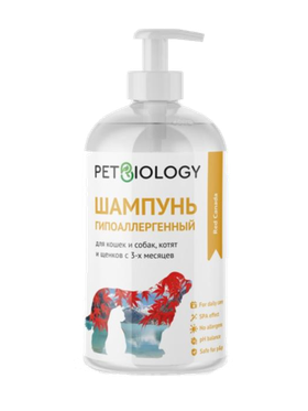 PetBiology Шампунь гипоаллергенный для кошек и собак, Канада, 300мл.
