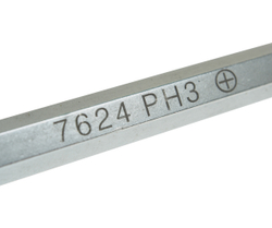 Отвертка крестовая PH 3.0х250мм усиленная со сквозным стержнем (сталь Cr-Mo) JTC