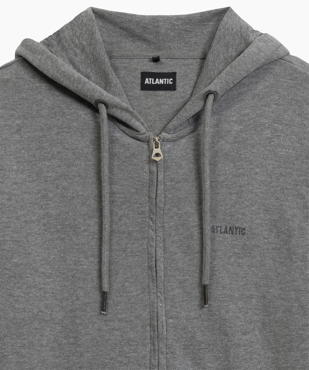 Мужская толстовка с капюшоном Atlantic, 1 шт. в уп., хлопок, темно-серый меланж, HMT-001