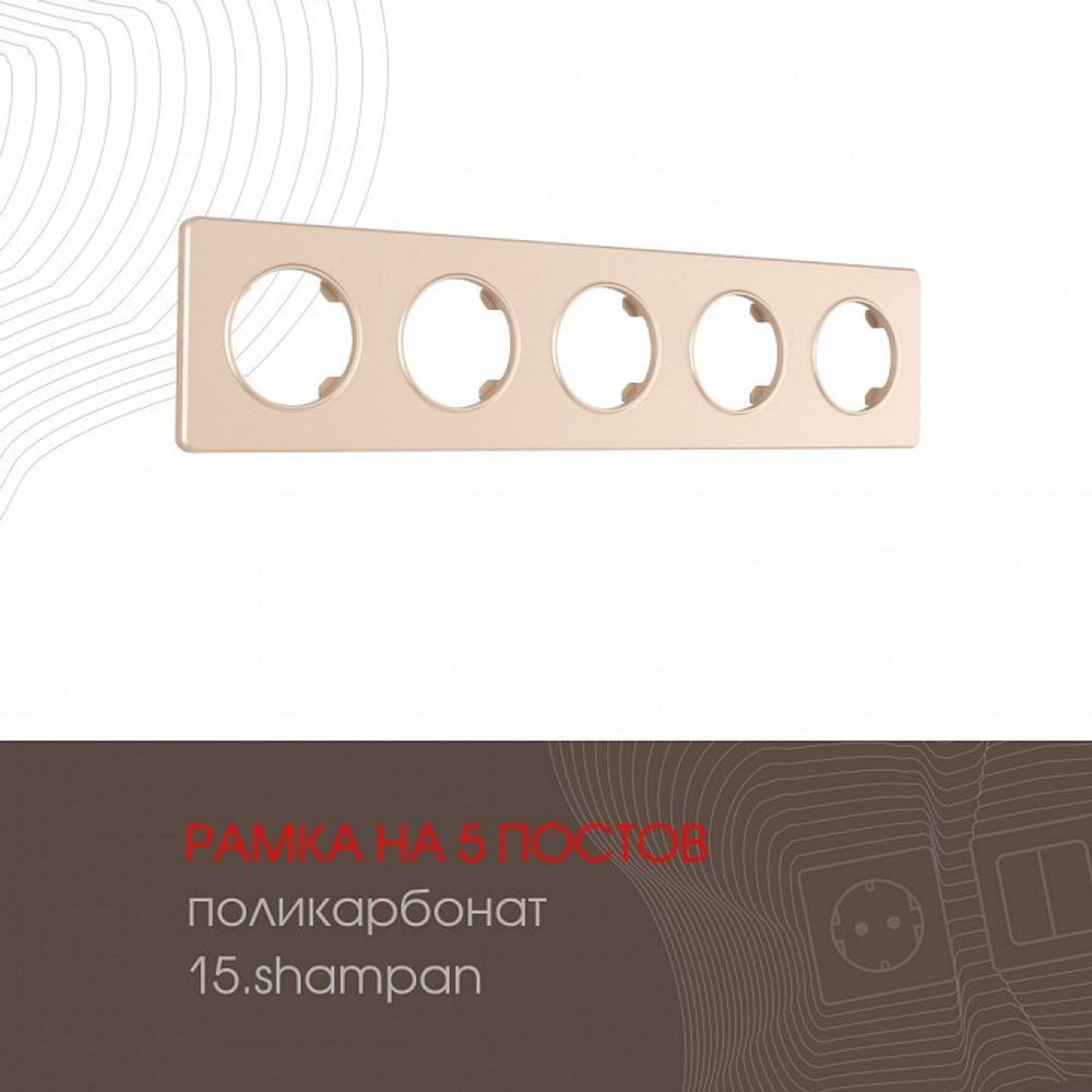 Рамка на 5 постов Arte Milano am-502.15 502.15-5.shampan