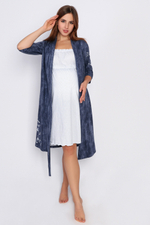 Комплект женский "ЗАБОТА" сорочка+халат модель КЖ 0244 кулирка