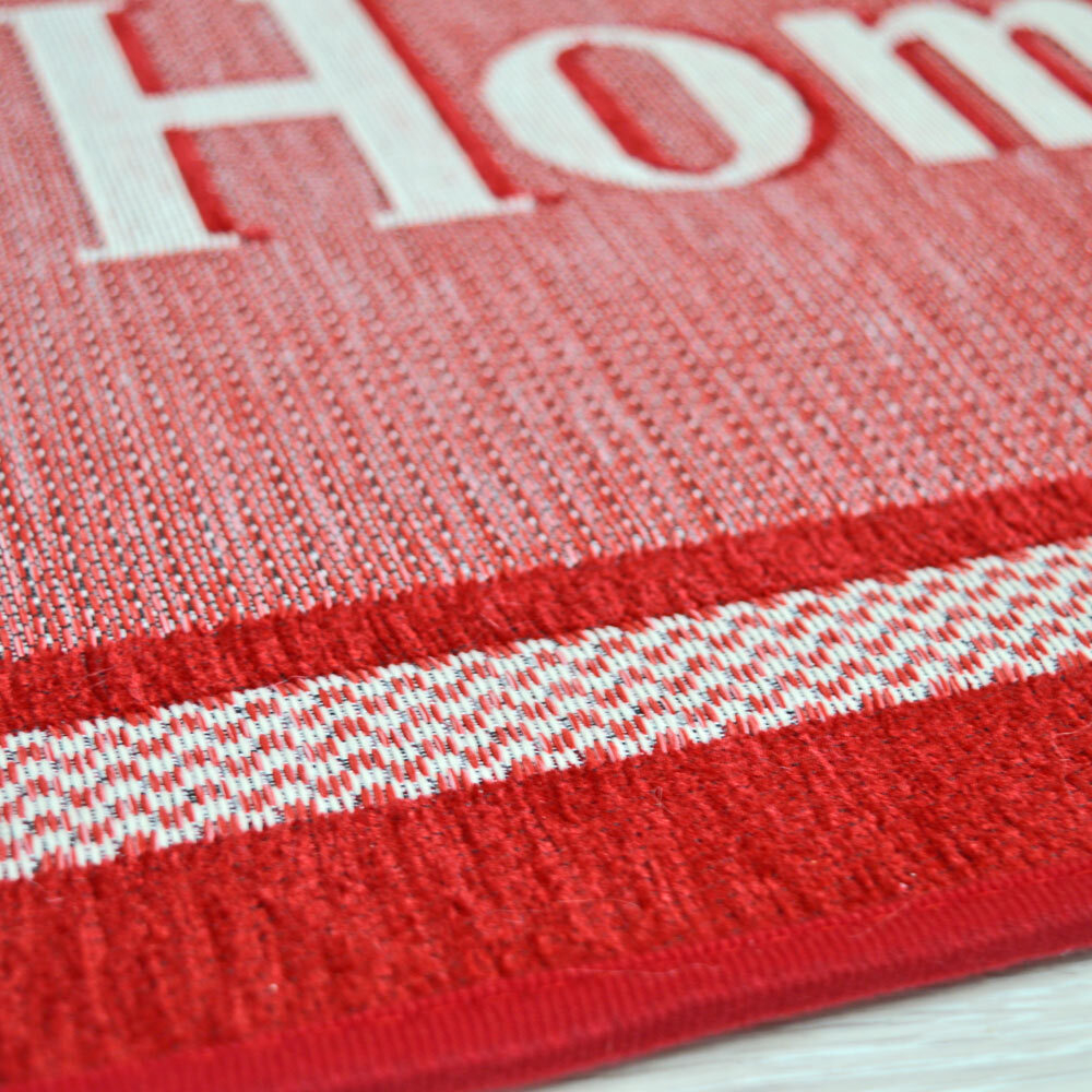 Коврик придверный 40*60см "Home", полиэстер, красный