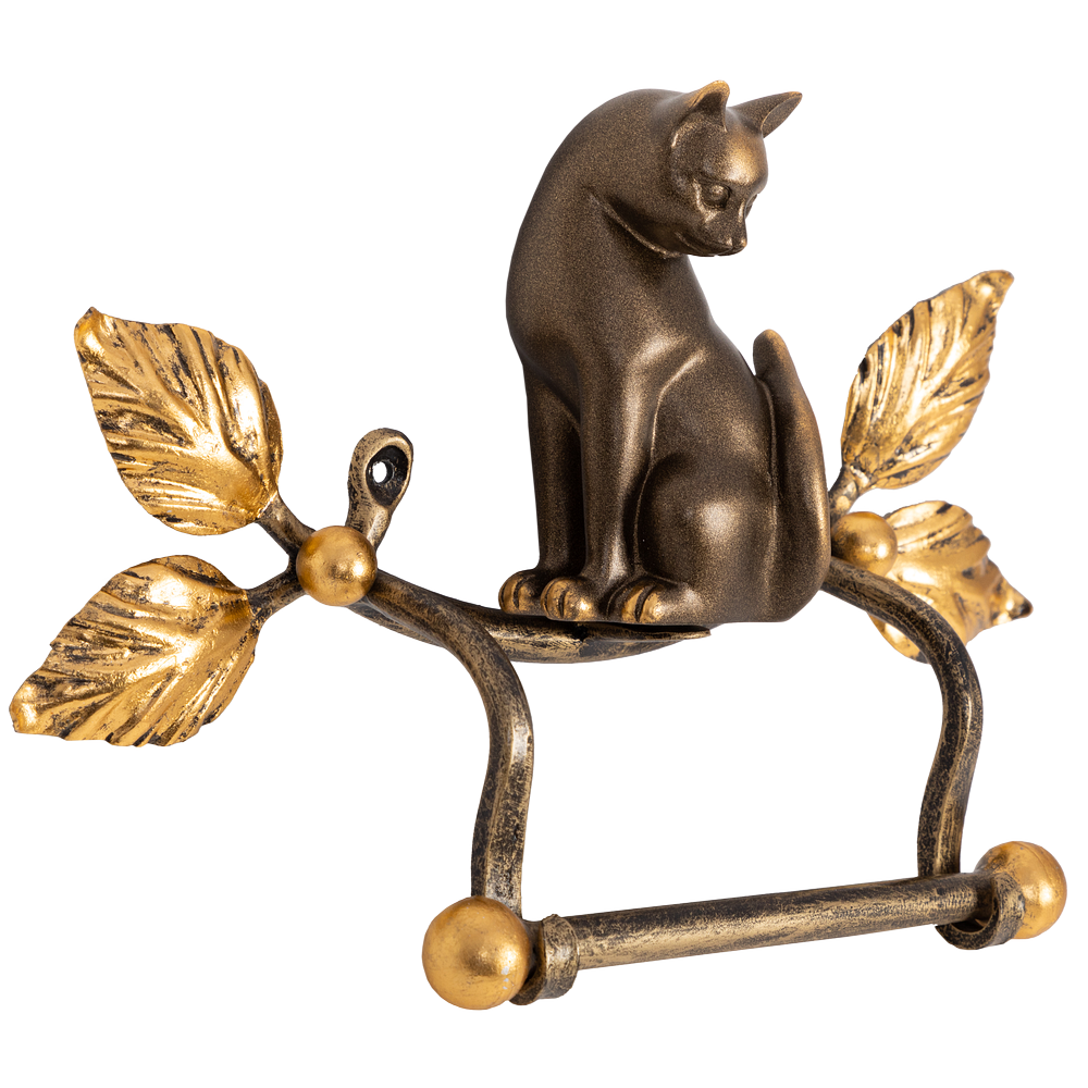 Держатель для туалетной бумаги Кот Мур Бронза