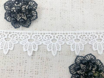 Кружево плетеное, ш. 3 см, молочный