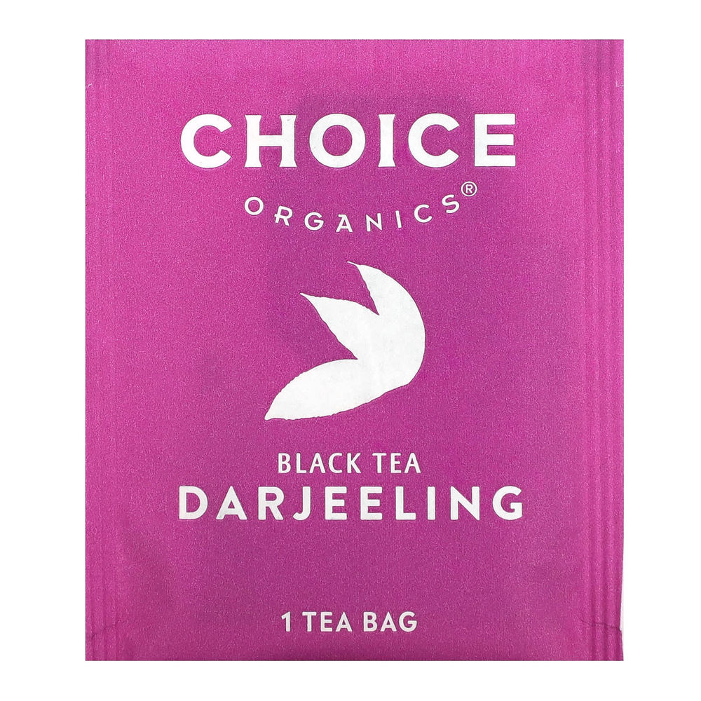 Choice Organic Teas, Черный чай, дарджилинг, 16 чайных пакетиков, 32 г (1,12 унции)