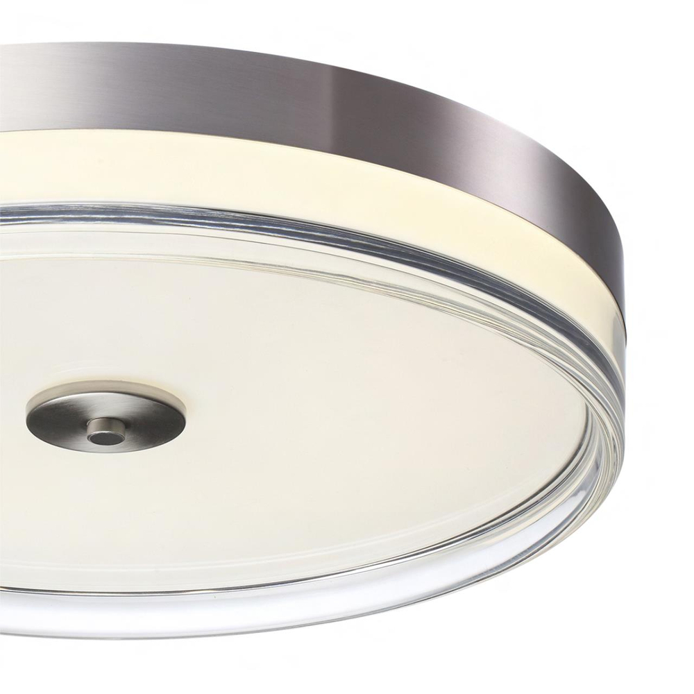 7727/76L MITRA LED SN 541 Светильник металл/акрил/никель/прозрачный LED 76Вт 4000K D400 IP20 ETERNA