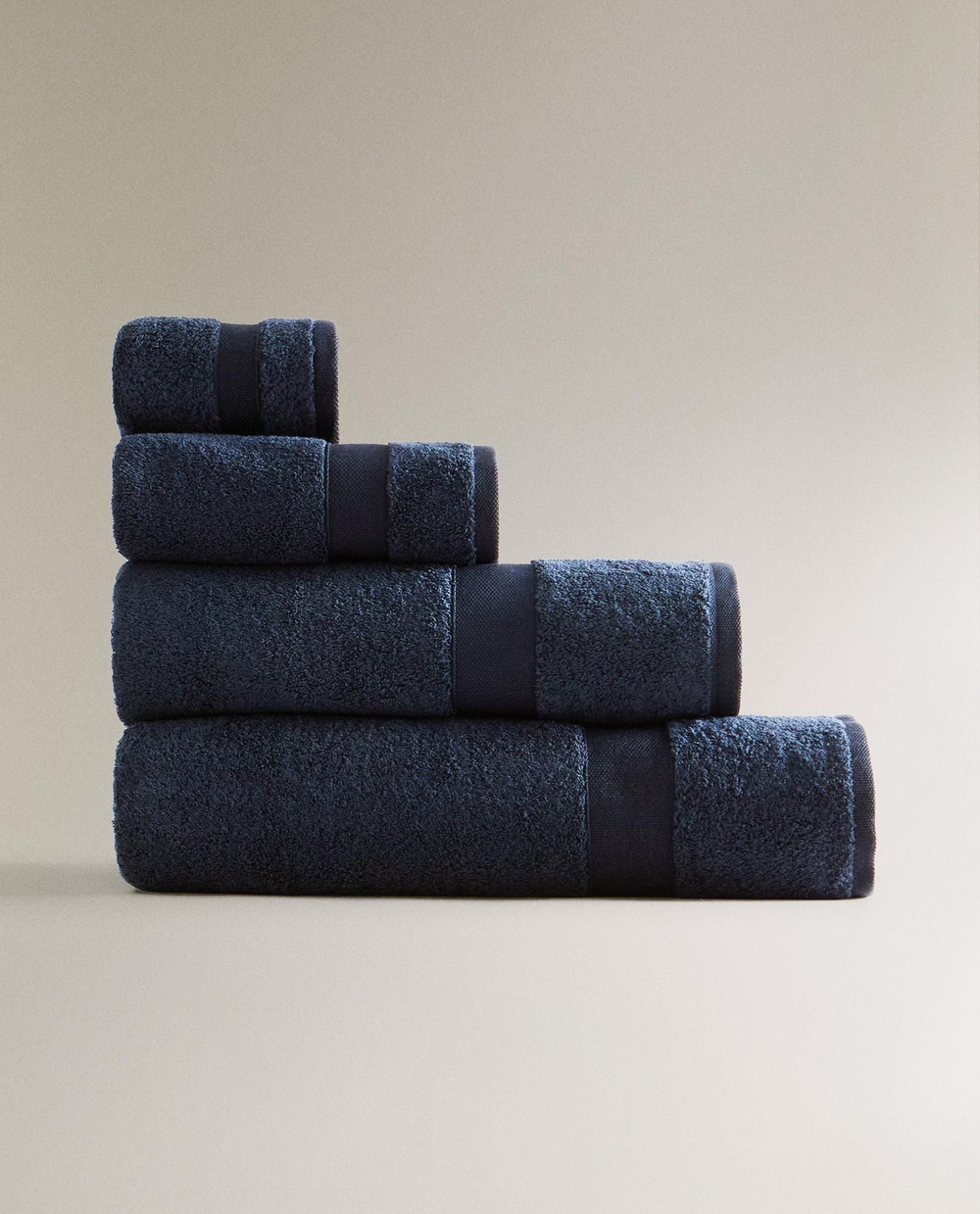 Zara Home - Хлопковое банное полотенце премиум-класса (600 г / м2), синий, 50х90 см
