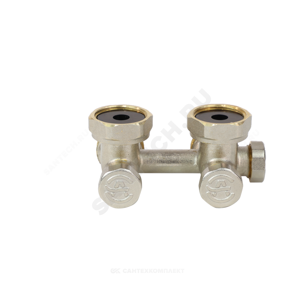 Узел нижнего подключения Ду 20 Ру10 3/4"x3/4" под плоское уплотнение однотр угловой Aquasfera 5015-01
