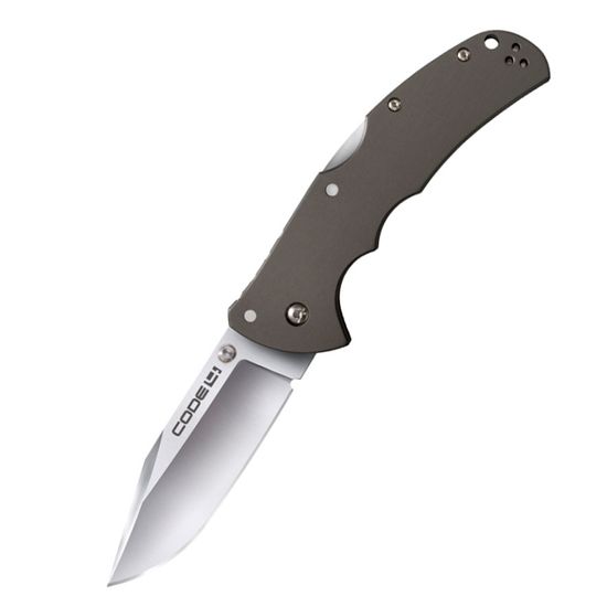 Складной нож Cold Steel 58PC Code-4 Clip Point c клинком из стали CPM-S35VN, рукоять алюминий