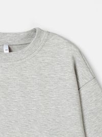 Свитшот укороченный облегченный "Серый меланж" 7+