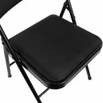 Стул складной BRABIX "Golf Plus CF-003 КОМФОРТ", чёрный каркас, чёрная ткань, 532889