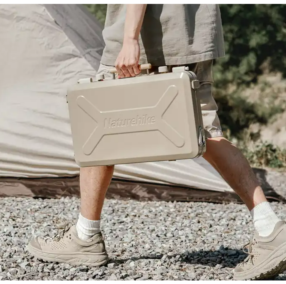 Плита газовая двойная Naturehike 2,5 кВт, бежевая