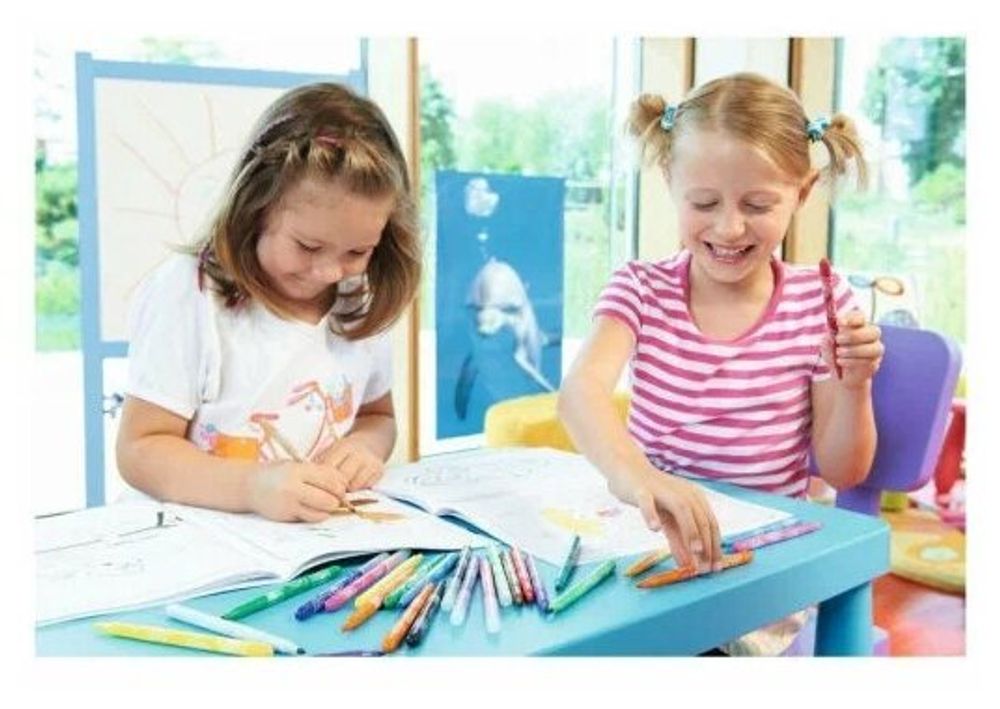 Фломастеры STABILO "Trio", 12 цветов, трехгранная зона обхвата, толщина линии 0,7 мм, картонный футляр, 378/1, 378/1-12-01