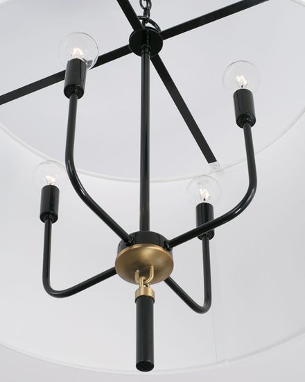 Люстра “Аврора” с чёрным металлическим акцентом