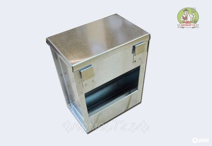 Кормушка бункерная для кроликов 3 кг (оцинковка) с крышкой