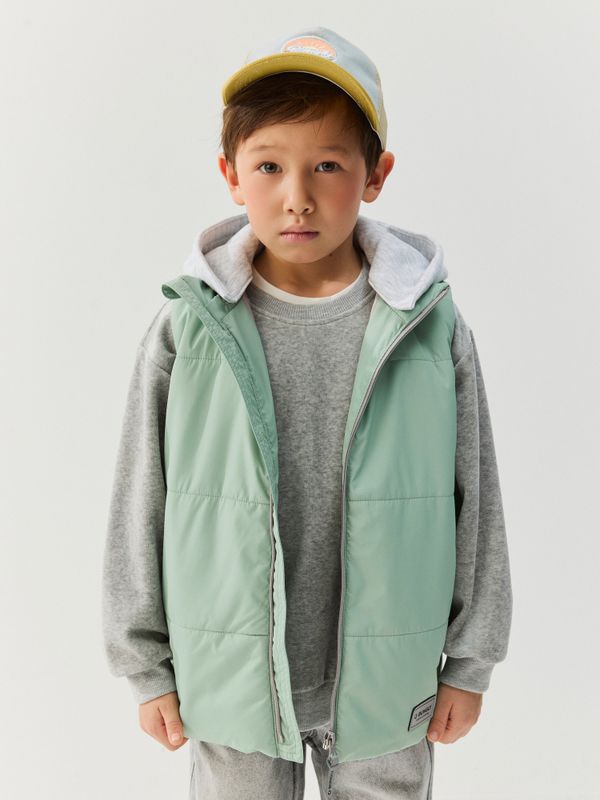 Жилет на молнии с капюшоном 