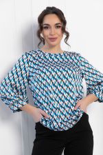 Блуза Мечта сезона (бежево-синяя) Б12910-16М LT Collection